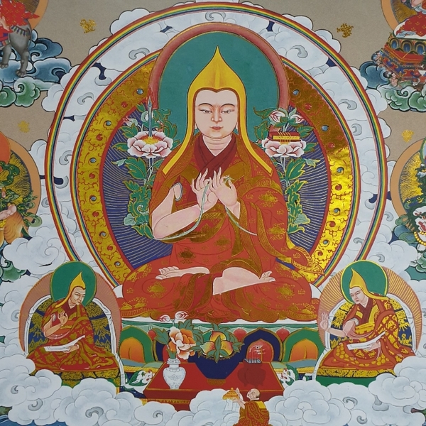 Tranh Thangka Đạo Sư Tông Khách Ba (Tsongkhapa)_120x80cm